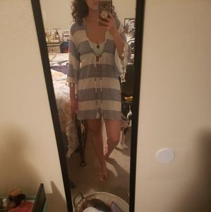 Striped beach cover up 🌻